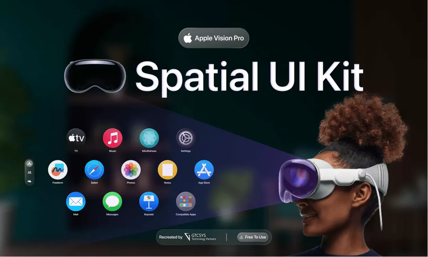 Design User Interfaces for Spatial Computing and Mixed Reality interface mockup