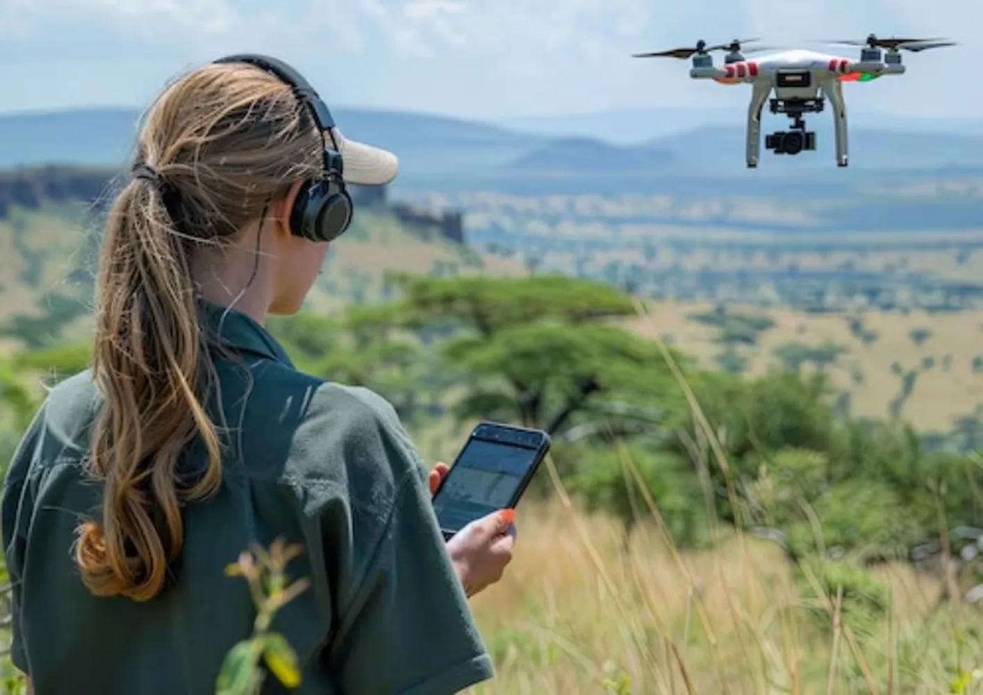 Drone in Tanzania Parks