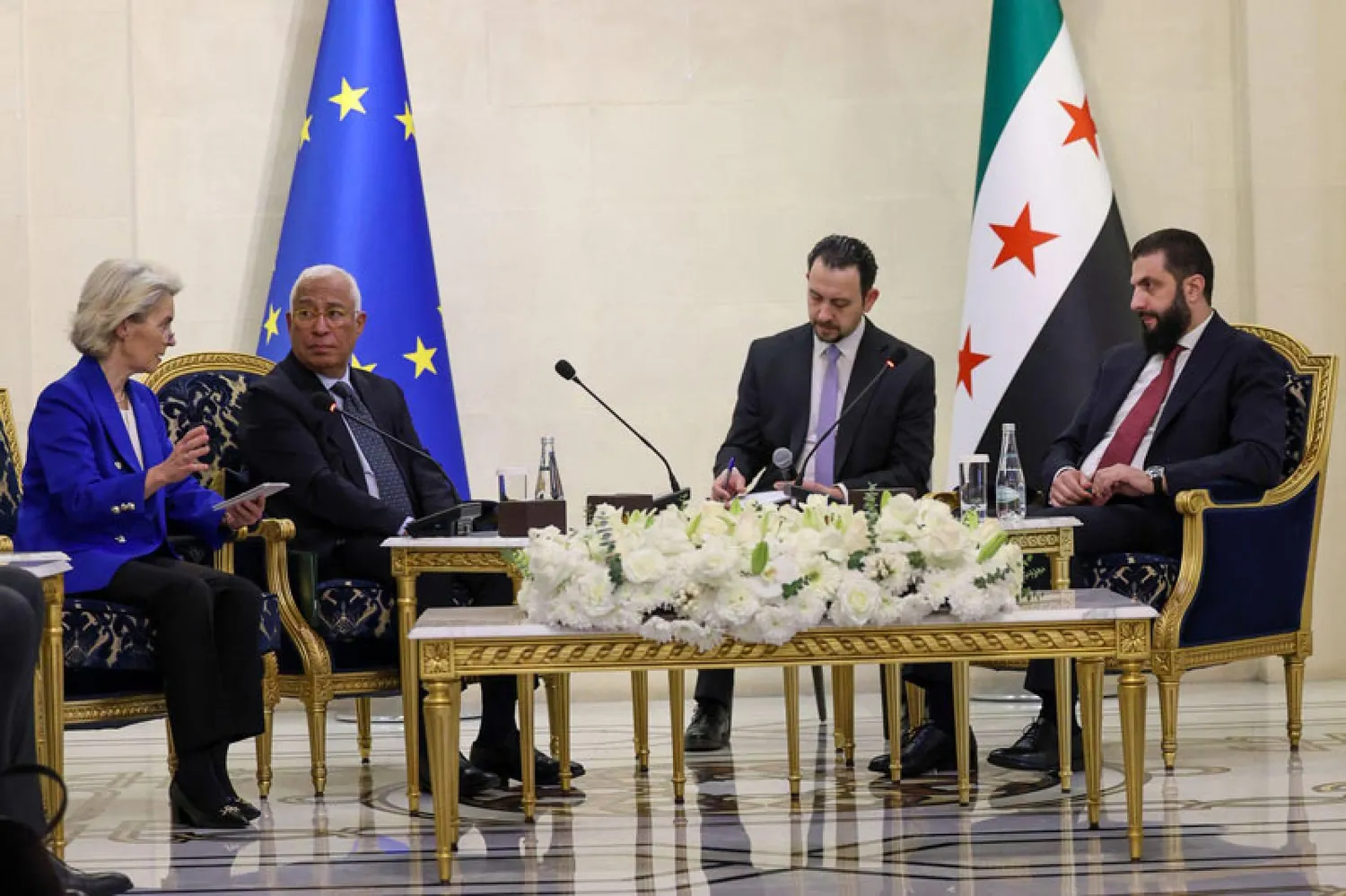EU-Syria Cooperation Agreement and Regional Stability map and icons