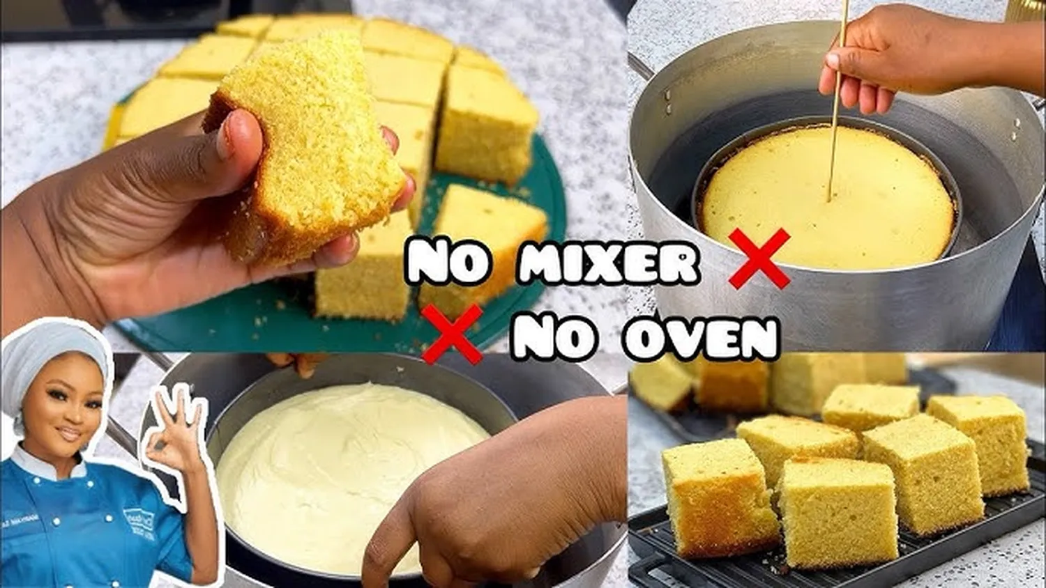 How to bake a cake at home without an oven using a stove setup