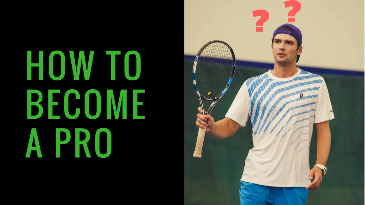 Professional tennis player serving on court - How to become a professional tennis player guide