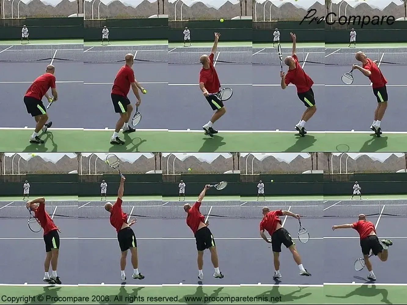 Professional player practicing tennis serve accuracy on court