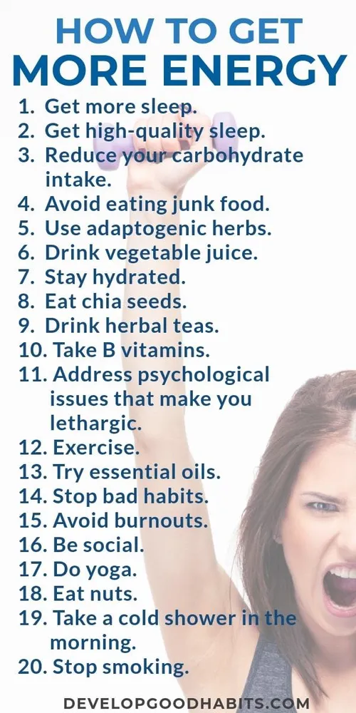 How to increase energy levels - natural lifestyle and nutrition guide