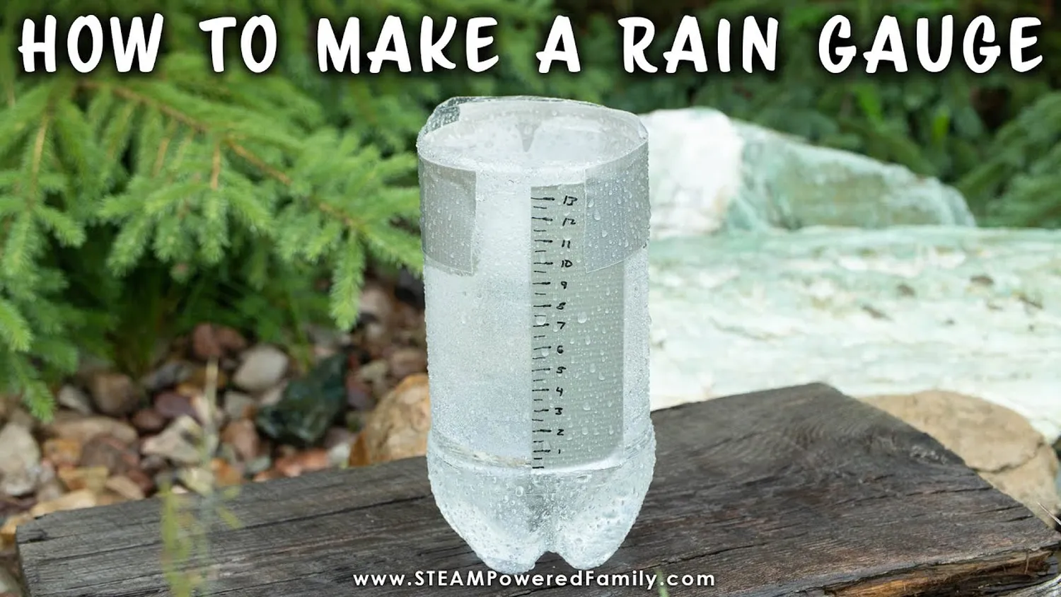 How to make a DIY rain gauge for school projects using a recycled plastic bottle and a ruler scale