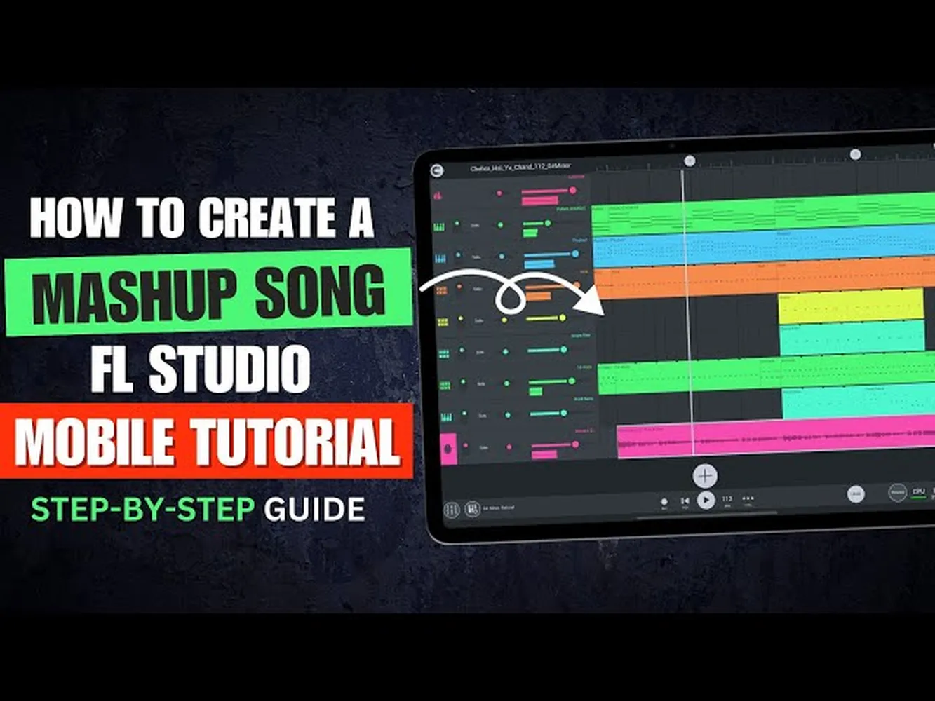 How to make a mashup song on phone - Step by step mobile audio mixing tutorial