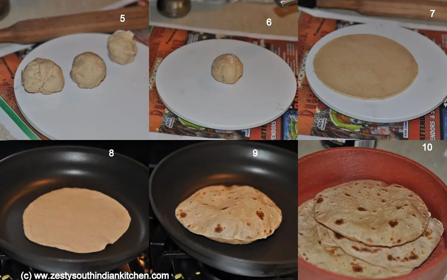 How to make soft chapati at home - soft flaky golden layered flatbread in a plate