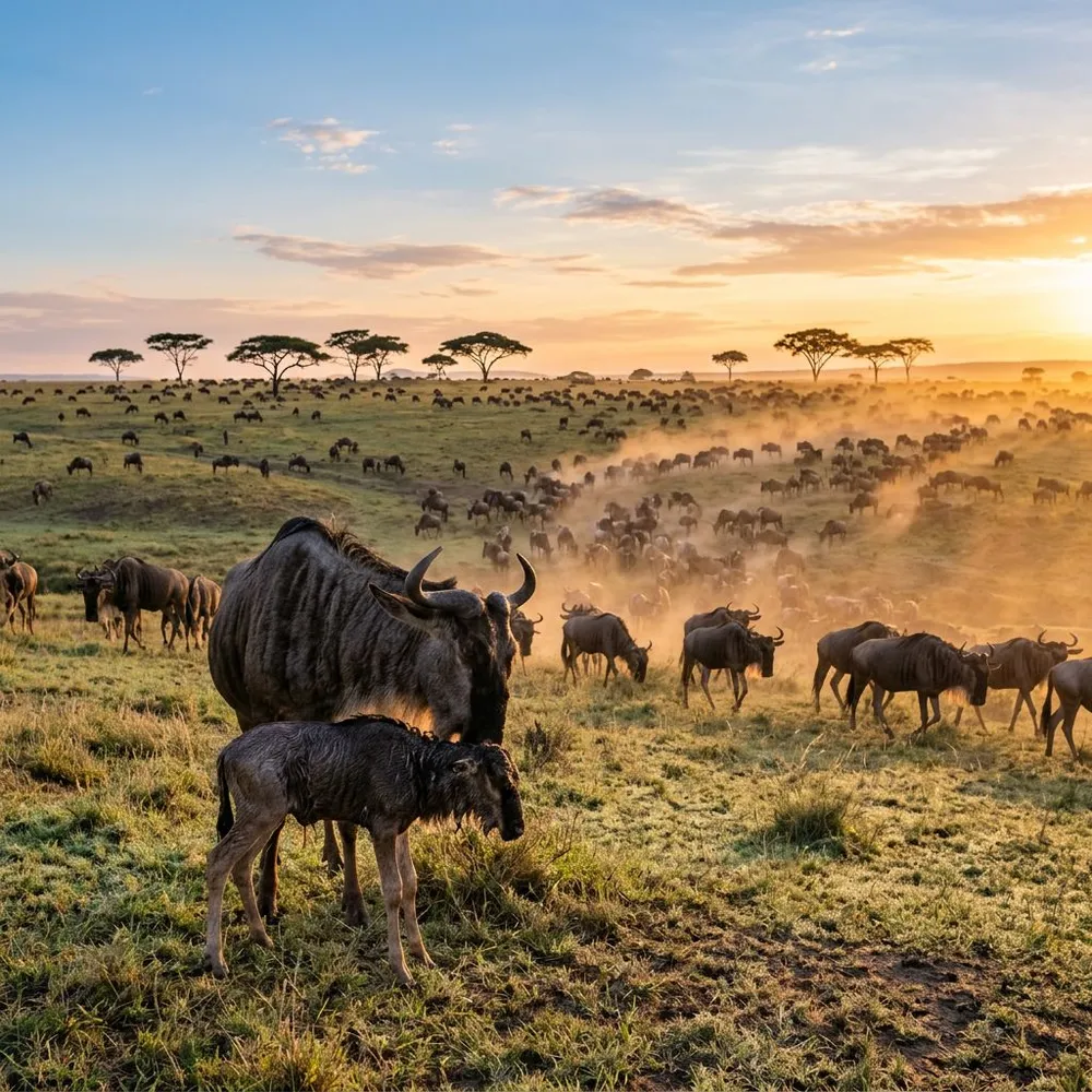 How to plan a 7 day ndutu calving season safari - Great Wildebeest Migration in Tanzania