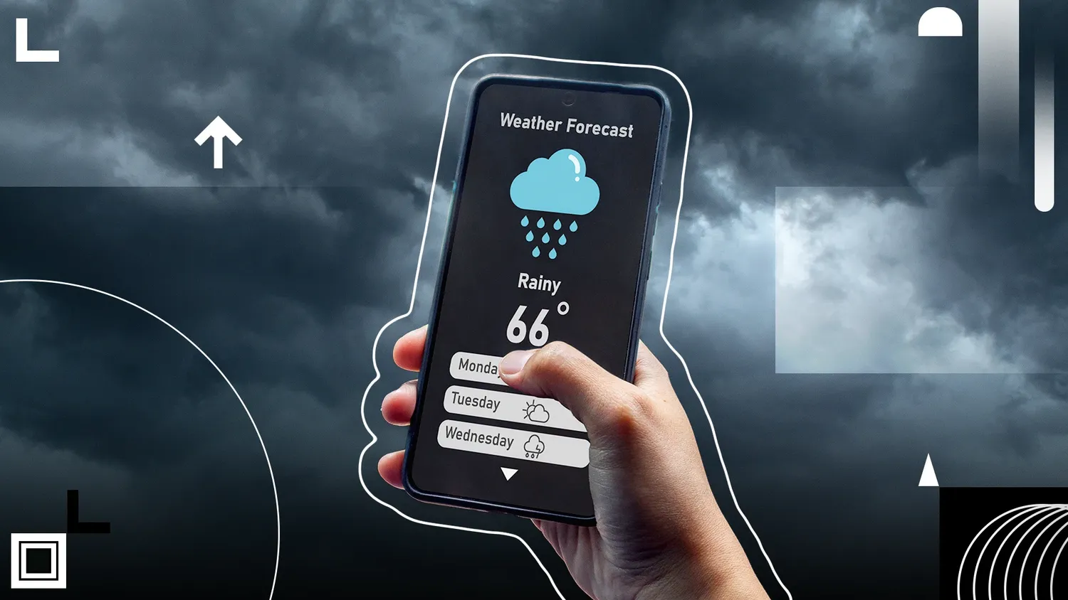 How to track severe weather using a smartphone app - High resolution mobile interface with tracking telemetry charts