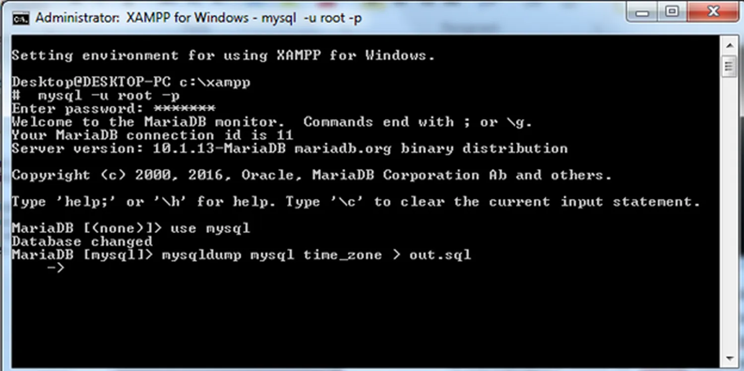 How to recover a corrupted MySQL database from XAMPP logs - data restoration process