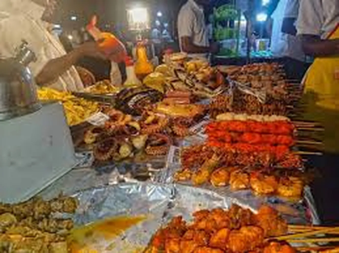 Street food at Forodhani Gardens night market